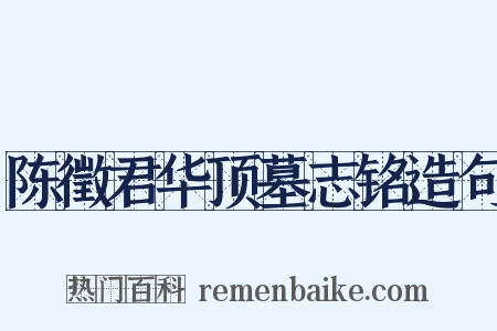 陈徵君华顶墓志铭造句是什么意思的图片